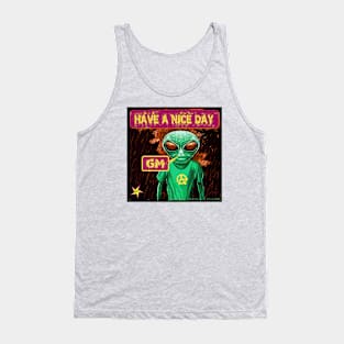 Funny Alien Retro Sci Fi Tank Top